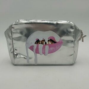 Kylie Cosmetics Silver Cosmetic Holiday Makeup Bag